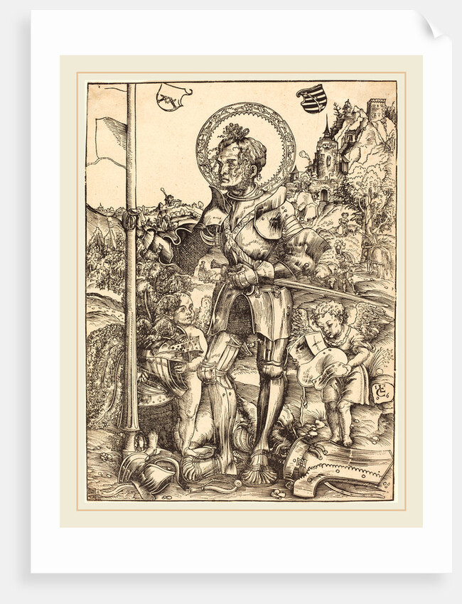 Saint George Standing, with Two Angels, 1506 by Lucas Cranach the Elder