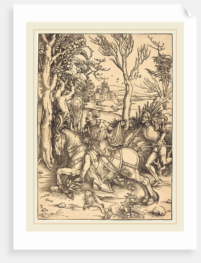 The Knight on Horseback and the Lansquenet by Albrecht Dürer