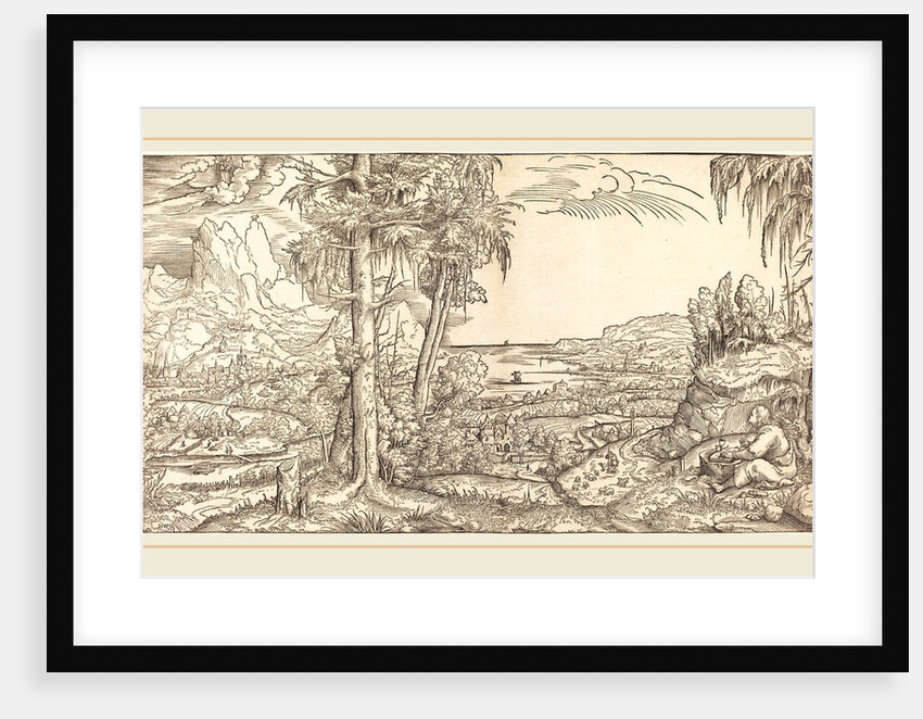Saint John on Patmos by Master H.W.G.