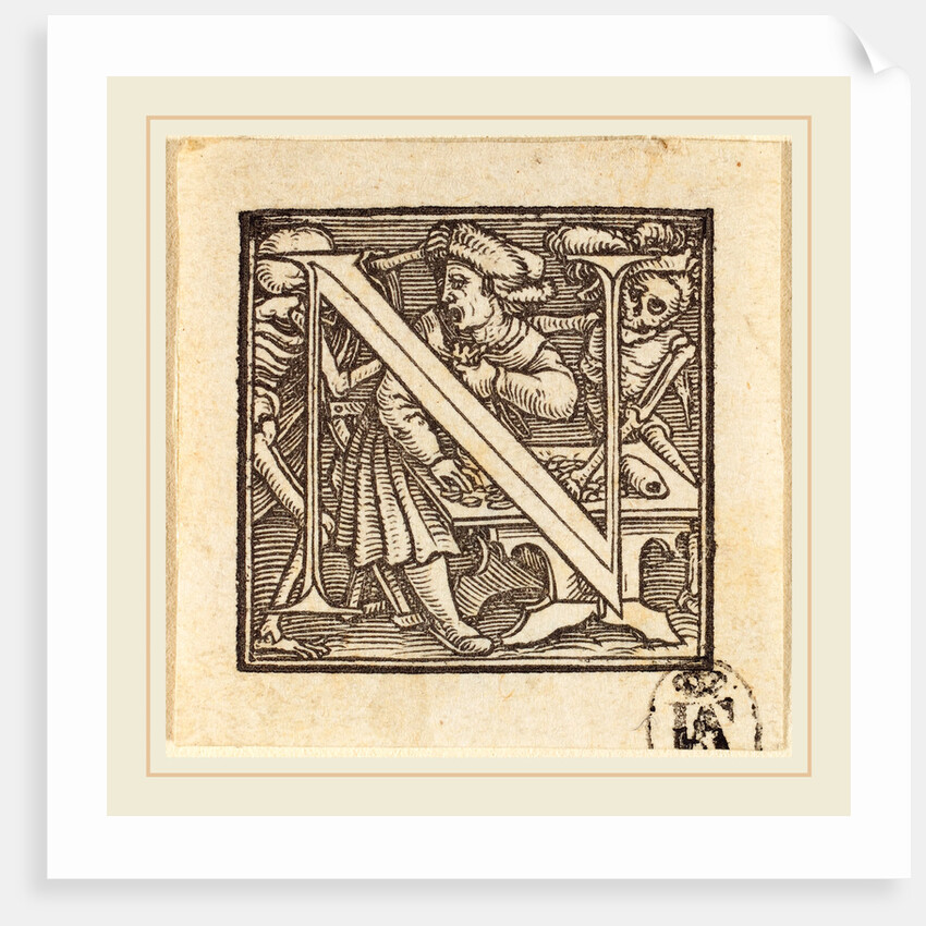 Letter N by Hans Holbein the Younger