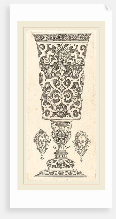 Goblet with base decorated with two large scallops by Georg Wechter I
