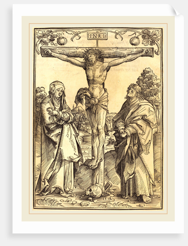 Christ on the Cross with Mary and John by Wolf Traut