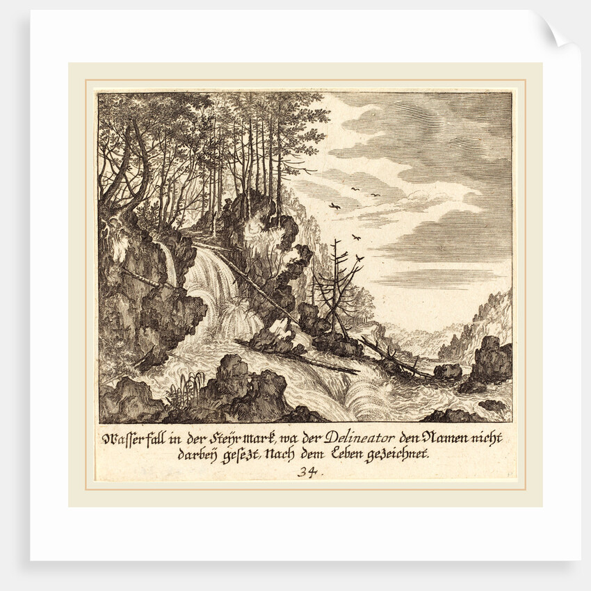 Waterfall, 1681 by Melchior Küsel