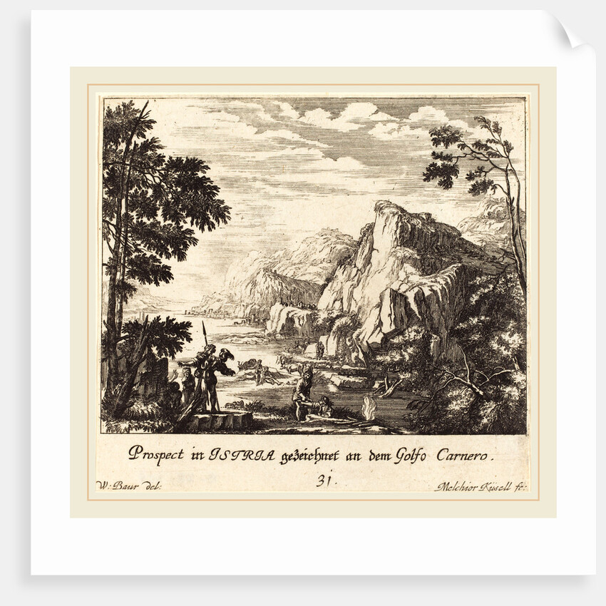 Istria, Carnero Gulf, 1681 by Melchior Küsel