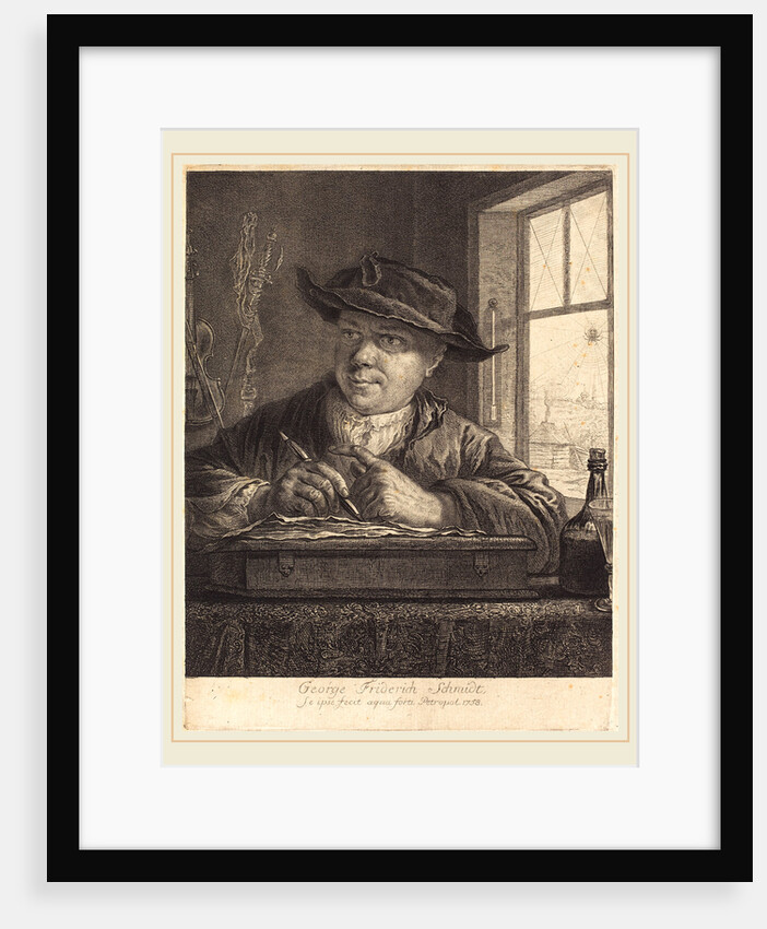 Self-Portrait with a Spider in the Window, 1758 by Georg Friedrich Schmidt