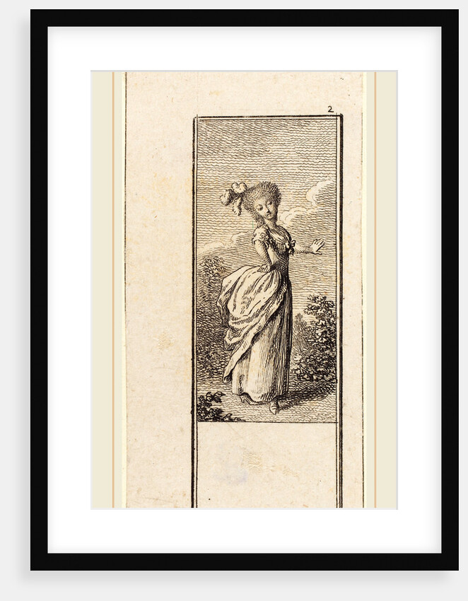 Girl with an Ostrich Feather Headdress, 1784 by Daniel Nikolaus Chodowiecki
