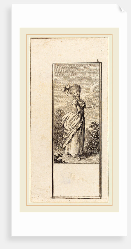 Girl with an Ostrich Feather Headdress, 1784 by Daniel Nikolaus Chodowiecki