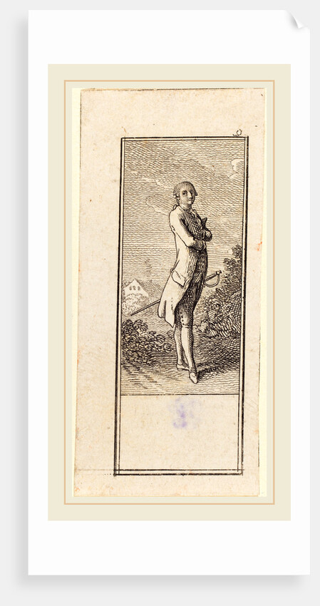 Young Man Bareheaded, with Sword, 1784 by Daniel Nikolaus Chodowiecki