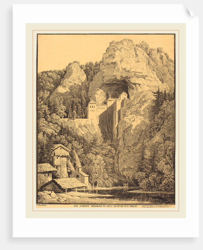 Das Schloss Prediama in Crein XII Stund: von Triest, 1816 by Karl Friedrich Schinkel