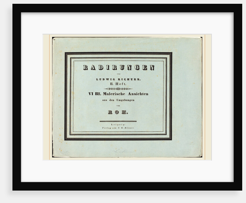 Malerische Ansichten aus den Umgebungen von Rom by Ludwig Richter