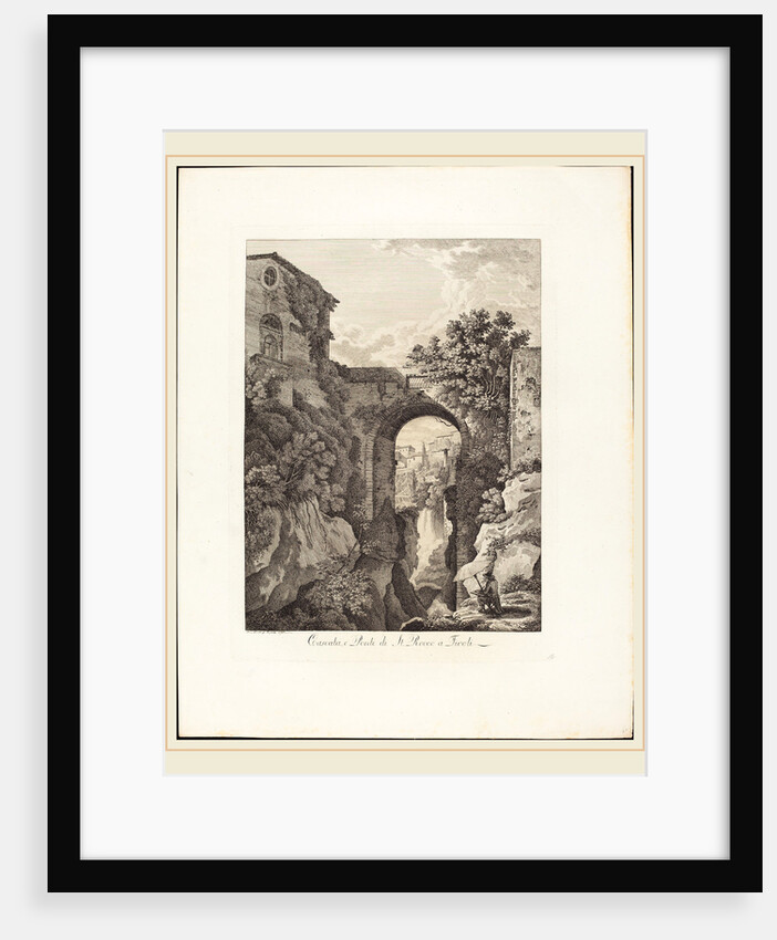 Cascata e Ponte di San Rocco a Tivoli, 1795 by Albert Christoph Dies