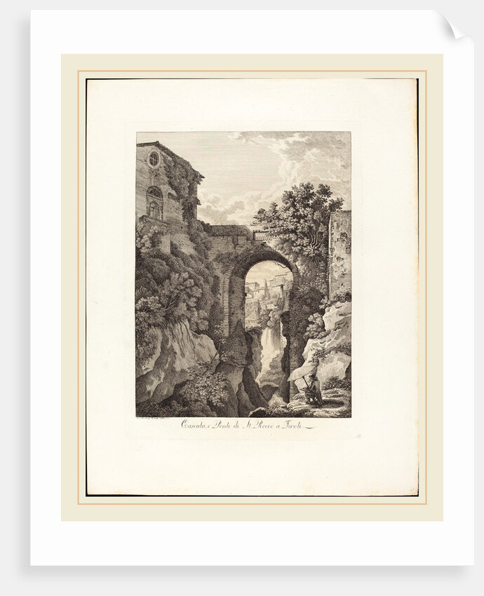 Cascata e Ponte di San Rocco a Tivoli, 1795 by Albert Christoph Dies