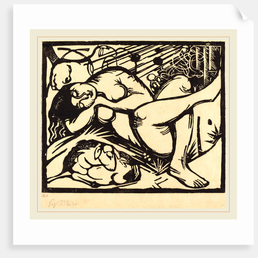 Sleeping Shepherdess by Franz Marc