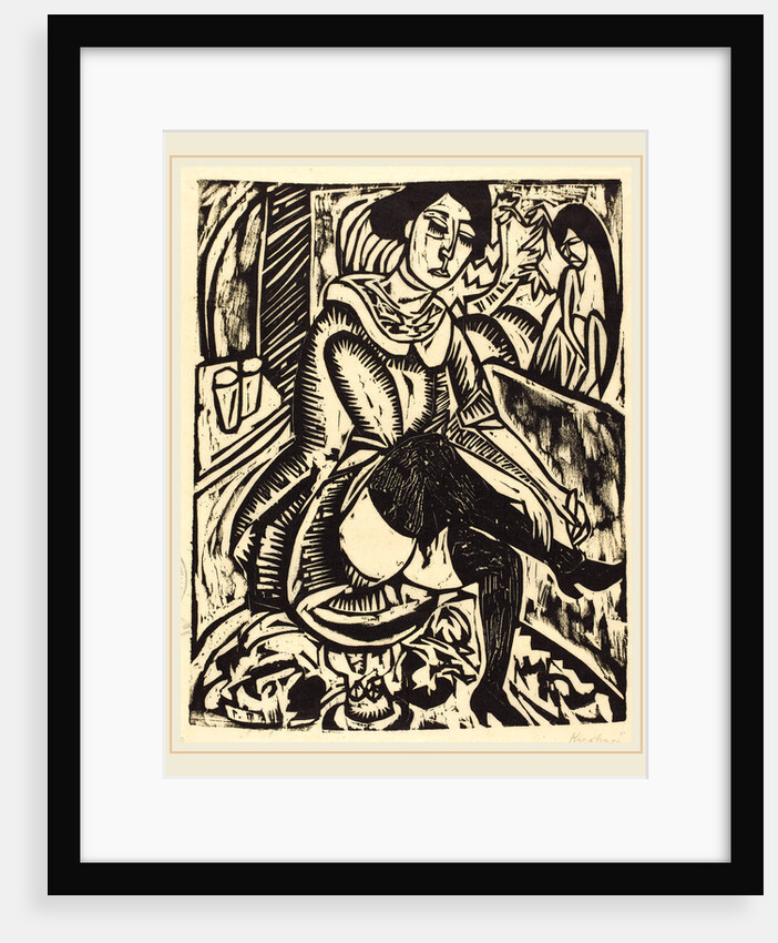 Woman Tying Her Shoe by Ernst Ludwig Kirchner