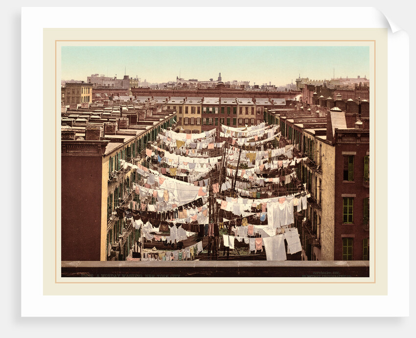 A Monday Washing, New York City, 1900, photochrom by Anonymous