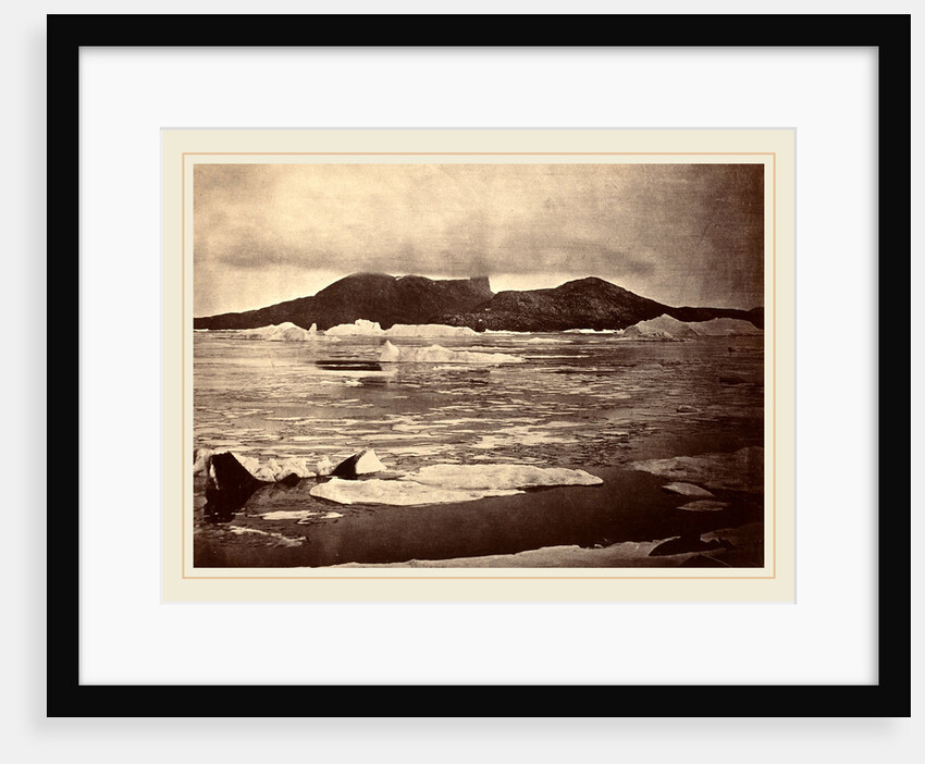 The Arctic Regions: No. 92. The Devil's Thumb partially enveloped in a fog, with the first of the drift Ice from the pack by Dunmore and Critcherson