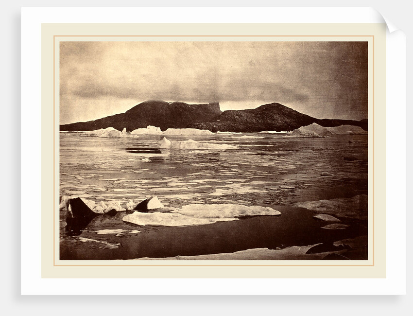 The Arctic Regions: No. 92. The Devil's Thumb partially enveloped in a fog, with the first of the drift Ice from the pack by Dunmore and Critcherson