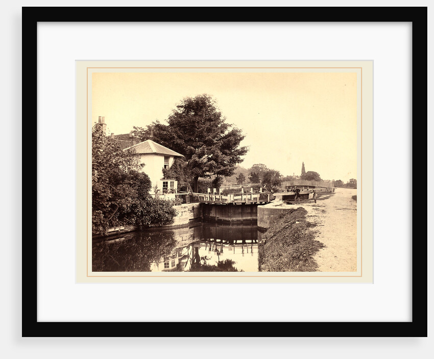 Lock-Keeper's Cottage and Lock Gates, 1850s by Anonymous