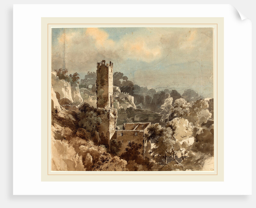 Ruins of a Fortified Tower among Wooded Hills by Friedrich Salathé