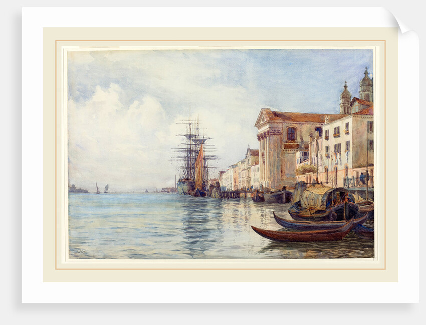 The Giudecca Canal with Shipping near the Chiesa dei Gesuati, 1880s by David Law