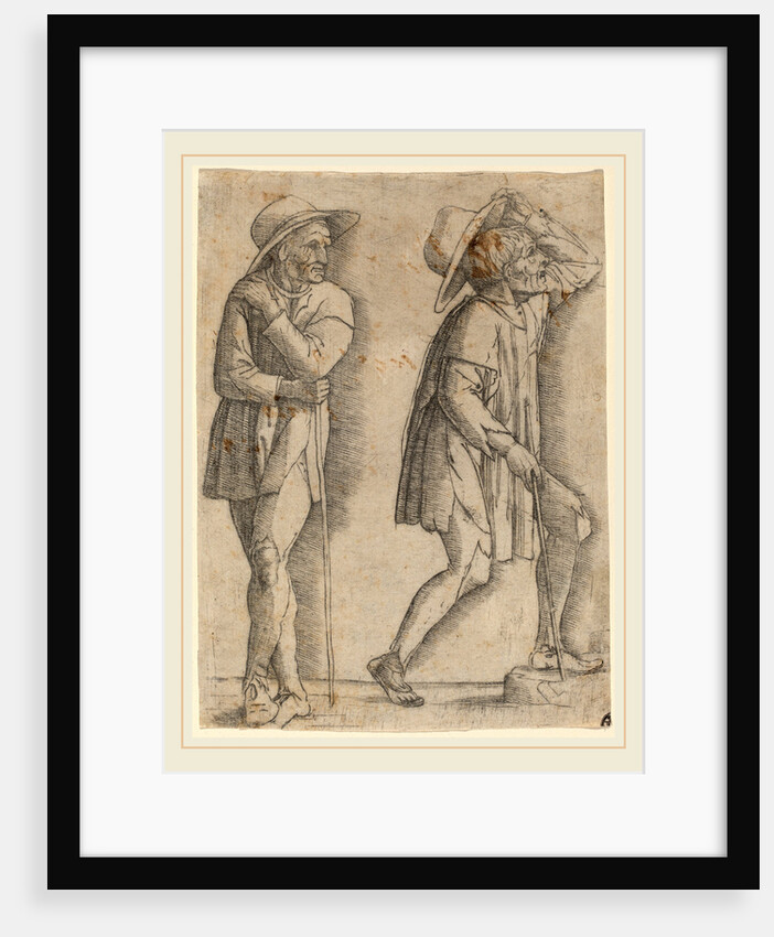 Two Peasants by Workshop of Andrea Mantegna