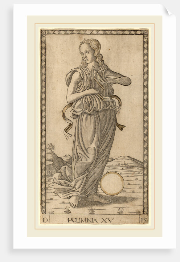 Polimnia, c. 1465 by Master of the E-Series Tarocchi
