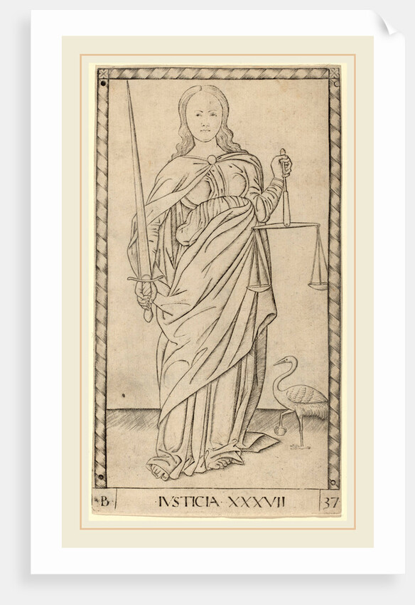Justicia, c. 1465 by Master of the E-Series Tarocchi