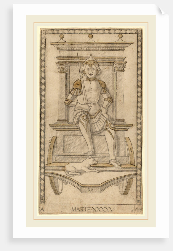Marte, c. 1465 by Master of the E-Series Tarocchi