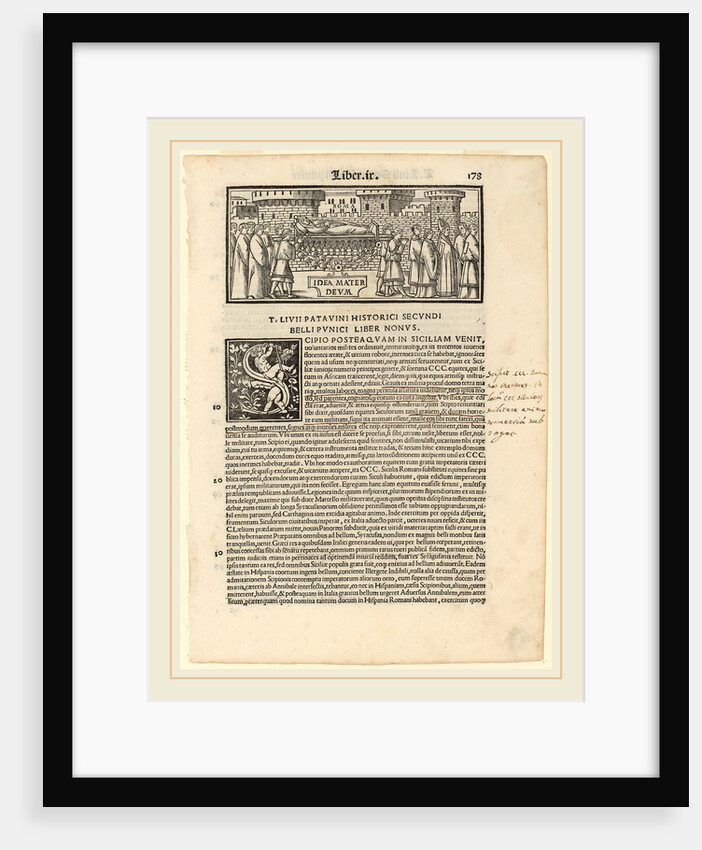 Page from Livius Historiabum Libri, 1520 by Zoan Andrea