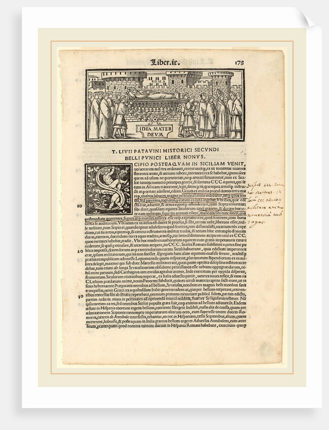 Page from Livius Historiabum Libri, 1520 by Zoan Andrea