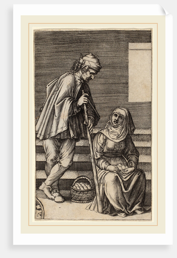 Peasant and Egg Woman by Agostino dei Musi