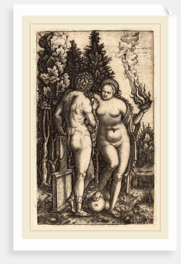 Man and Woman with a Ball by Marcantonio Raimondi
