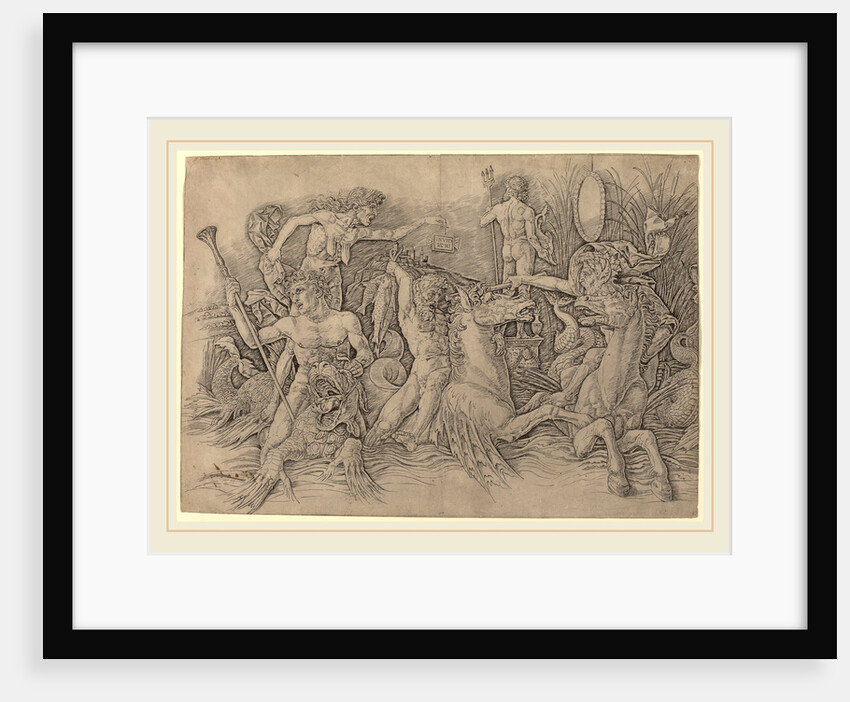 Battle of the Sea Gods left half by Andrea Mantegna