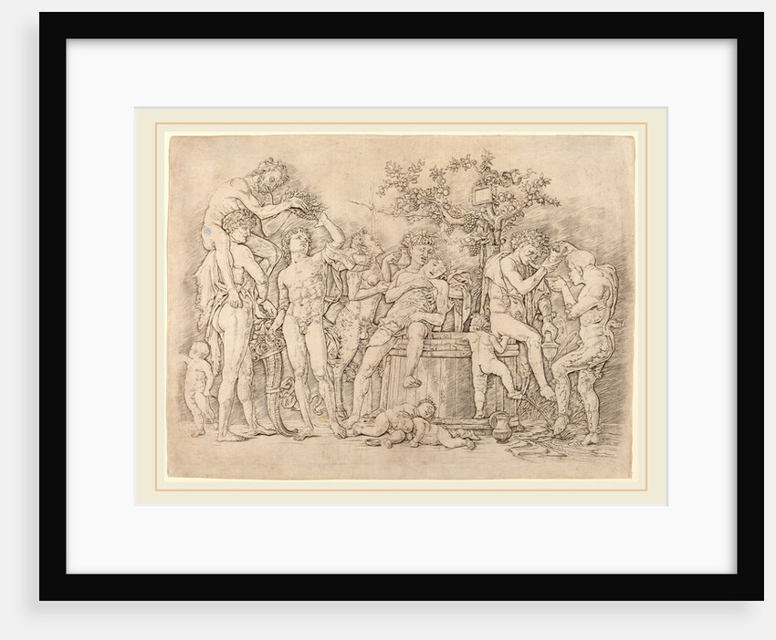 Bacchanal with a Wine Vat, c. 1475 by Andrea Mantegna