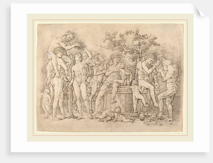 Bacchanal with a Wine Vat, c. 1475 by Andrea Mantegna