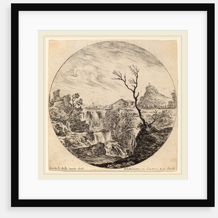Waterfall with Three Tiers, 1646 by Stefano Della Bella