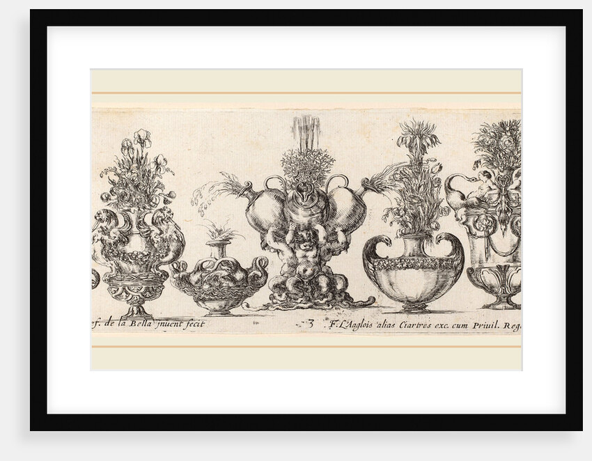 Fantastic Vases, probably 1646 by Stefano Della Bella