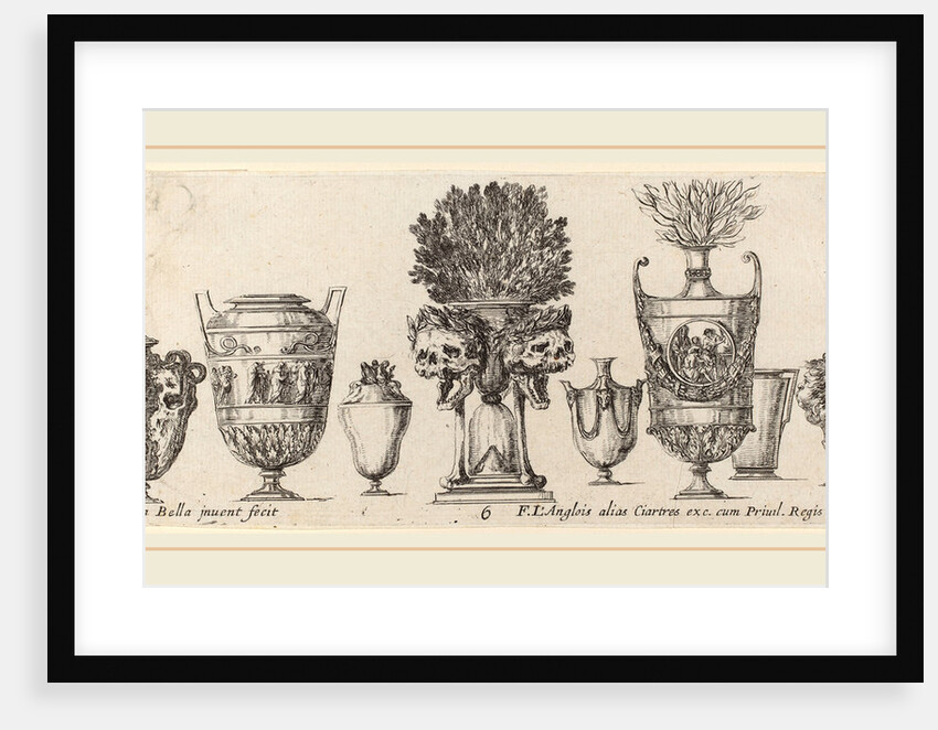 Fantastic Vases, probably 1646 by Stefano Della Bella
