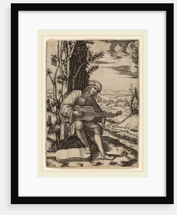 The Guitar Player by Marcantonio Raimondi