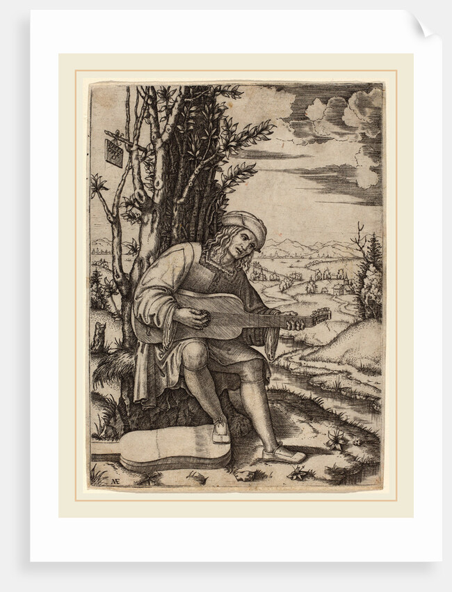 The Guitar Player by Marcantonio Raimondi