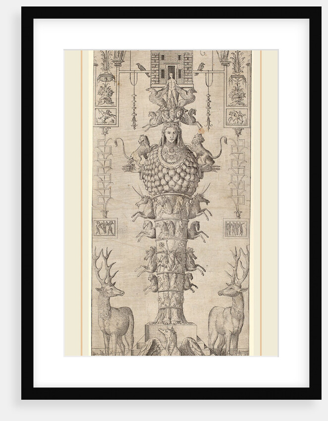 A Grotesque with Diana of Ephesus and Diverse Animals, 1555 by Master AP