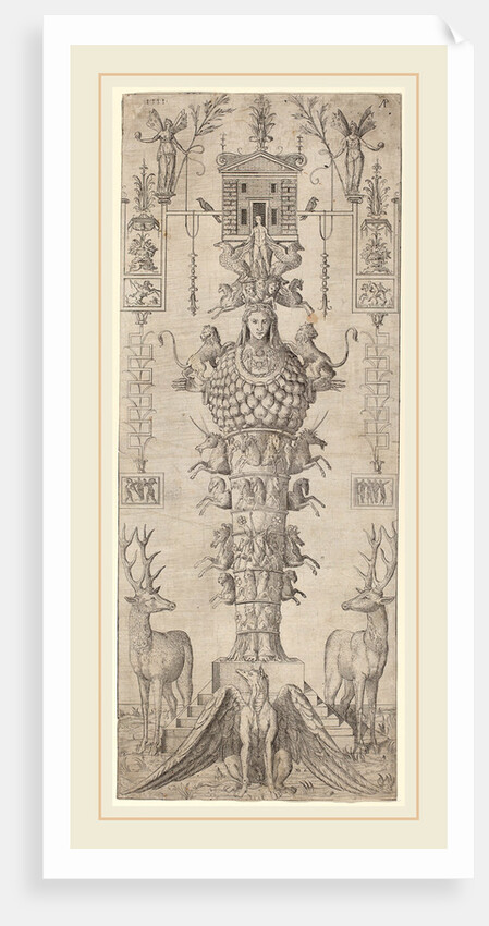 A Grotesque with Diana of Ephesus and Diverse Animals, 1555 by Master AP