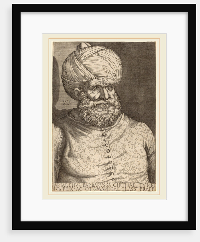 Barbarossa, Khair-ed-Din, 1535 by Agostino dei Musi