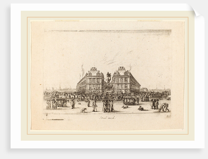 Place Dauphine, 1642 by Stefano Della Bella