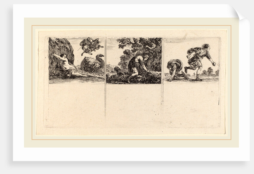 Perseus and Andromeda; Cephalus and Procris; Hippomene and Atalantus, 1644 by Stefano Della Bella