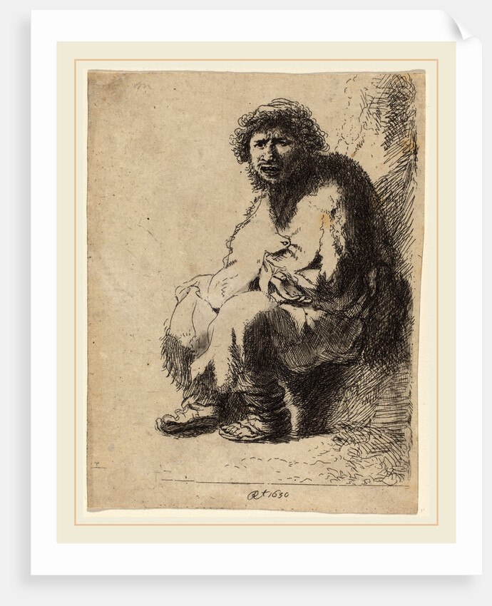 Beggar Seated on a Bank by Costantino Cumano