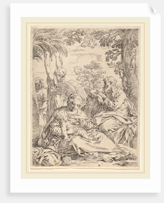 The Rest on the Flight into Egypt by Simone Cantarini
