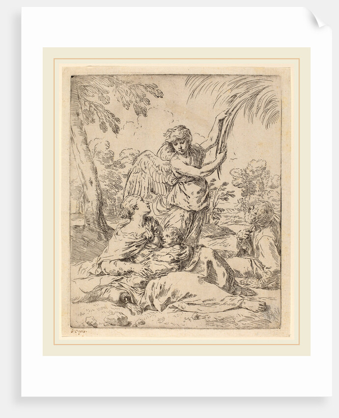 The Rest on the Flight into Egypt by Simone Cantarini