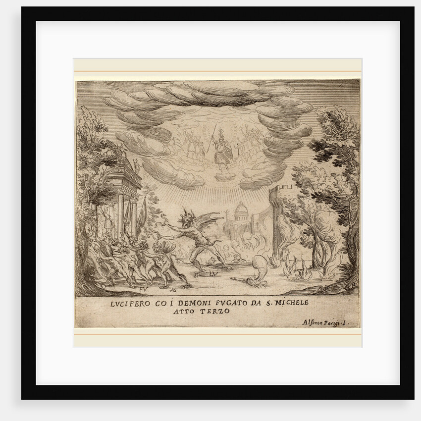 Lucifer and Demons Fleeing Saint Michael by Alfonso Parigi II