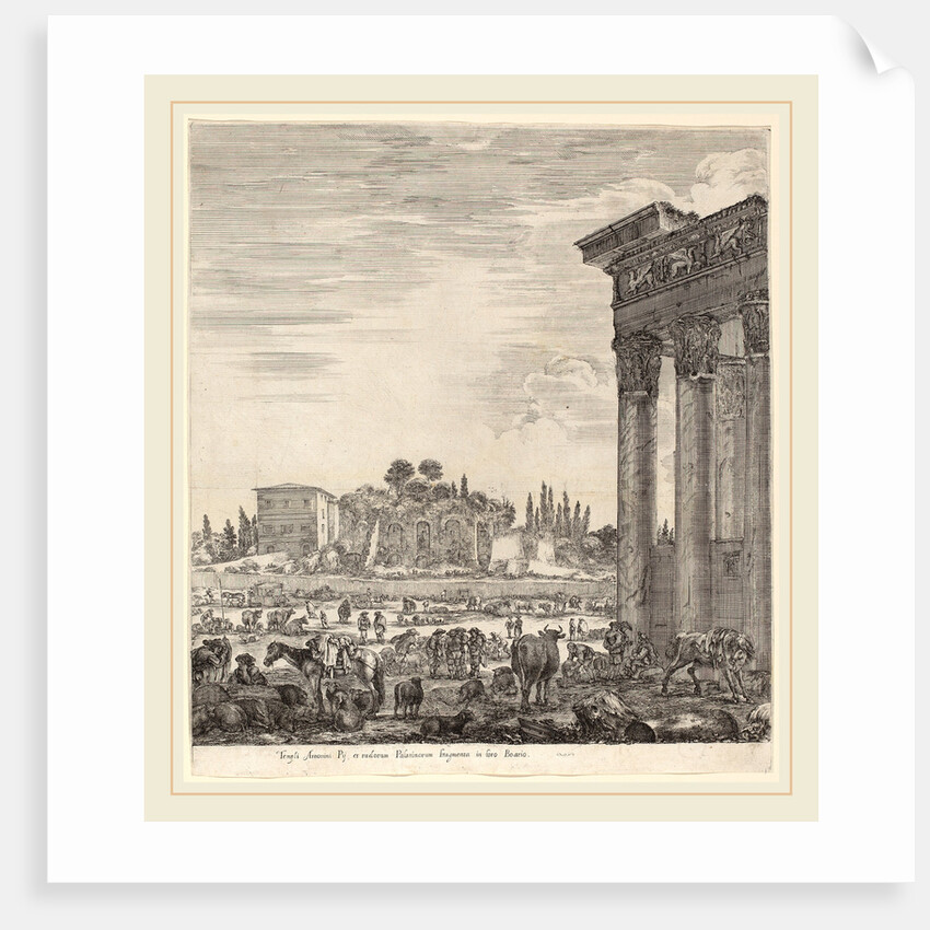 Temple of Antonius and the Campo Vaccino, 1656 by Stefano Della Bella